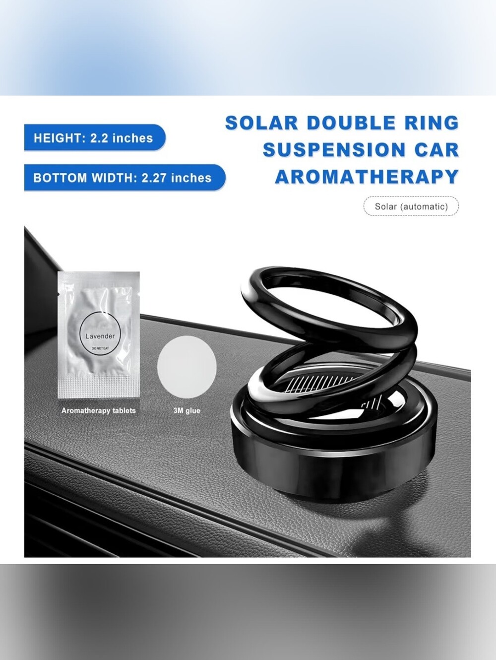 Solar Rotating Car Air Freshener - Picture 2 of 6